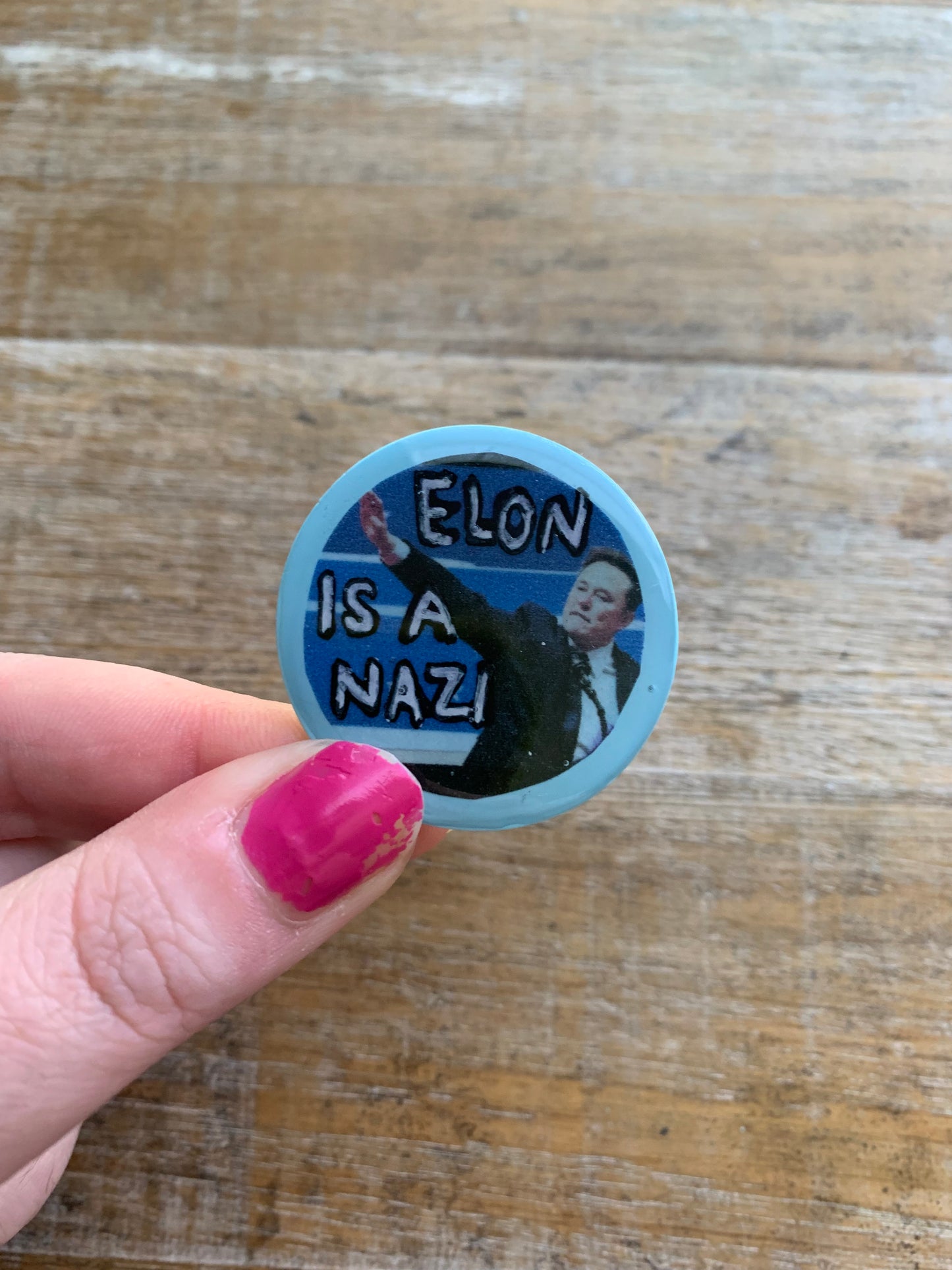 Elon is a Nazi Anti Fascism Clay Fridge Magnet