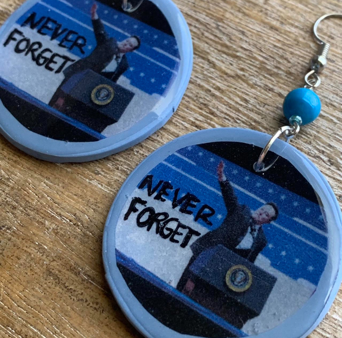 Fuck Elon Never Forget Protest Activist Earrings Elon is a Nazi Clip On Ear Hangers