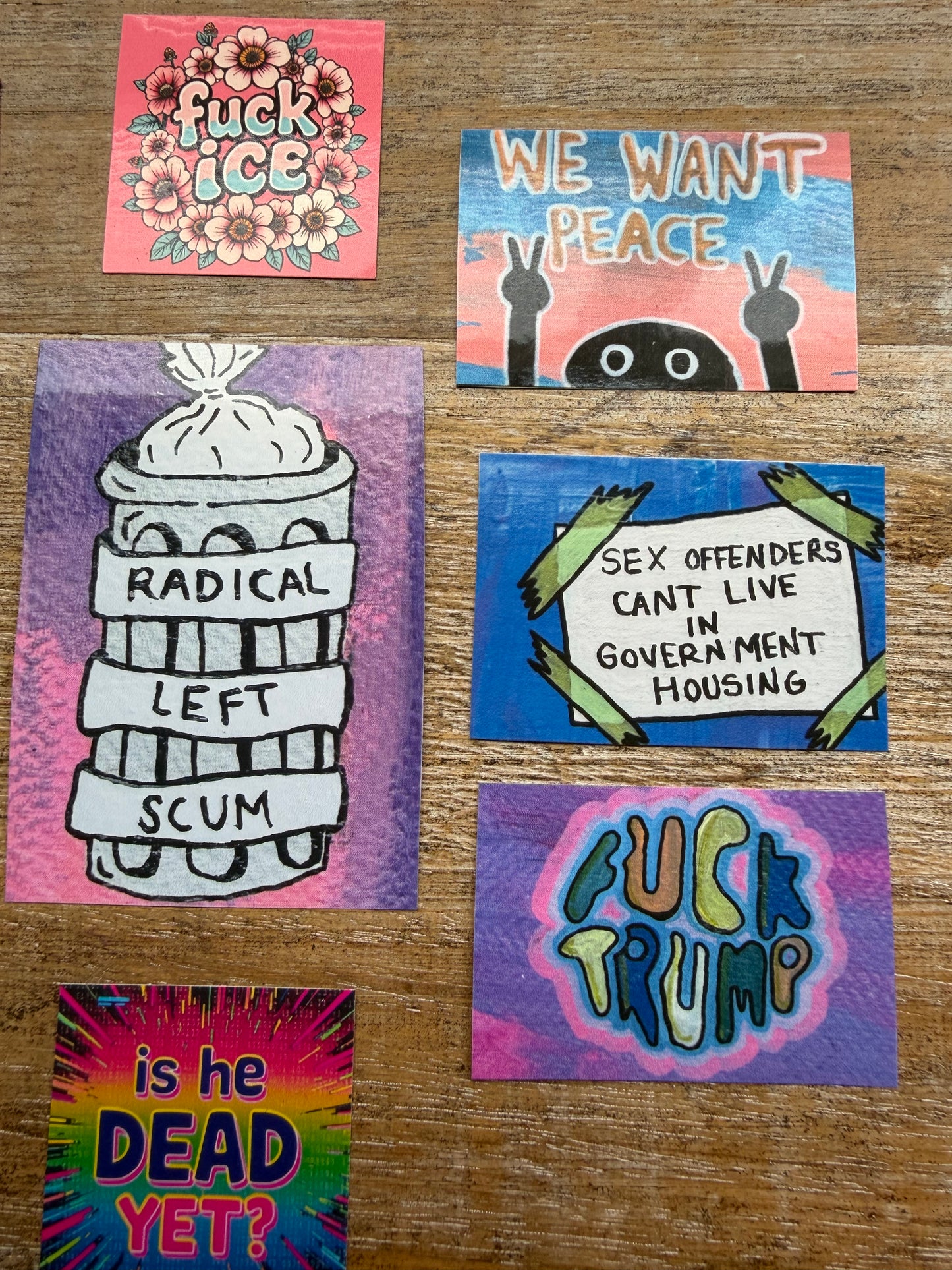 Radical Left Scum Vinyl Sticker Bundle 9pcs