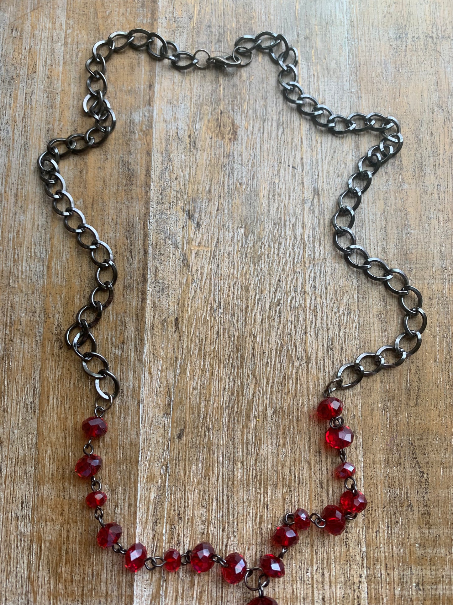 Deny Defend Depose Upcycled Polymer Clay Beaded Necklace