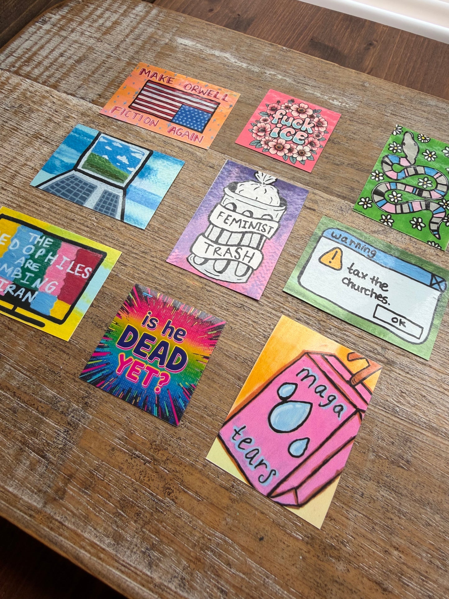 Feminist Trash Vinyl Sticker Bundle 9pcs