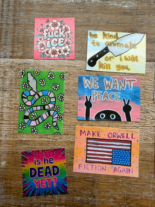 We Want Peace Vinyl Sticker Bundle 8pcs