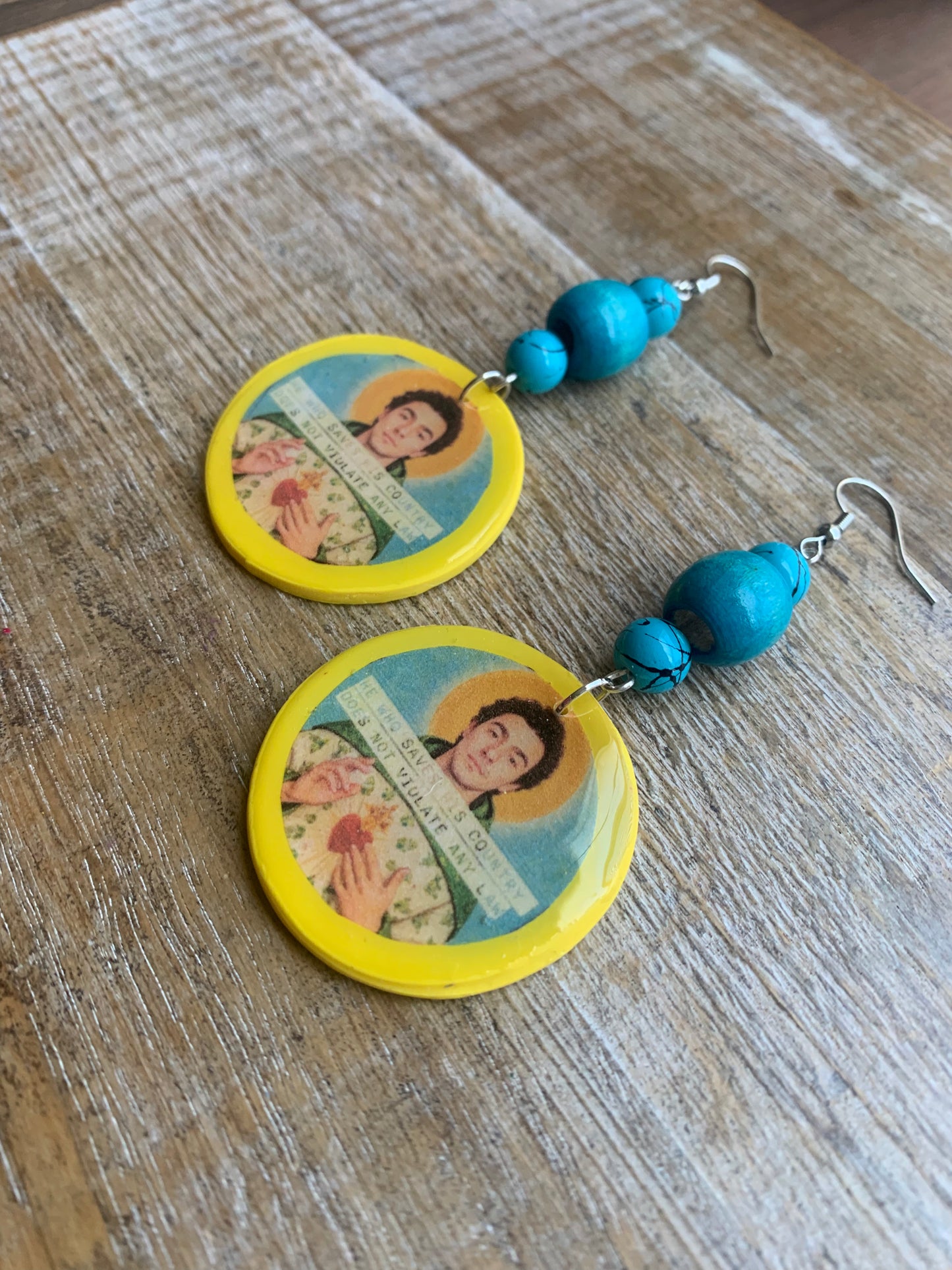 He Who Saves His Country Does Not Violate Any Law Tunnel Gauge Earrings Luigi Polymer Clay Clip On Earrings