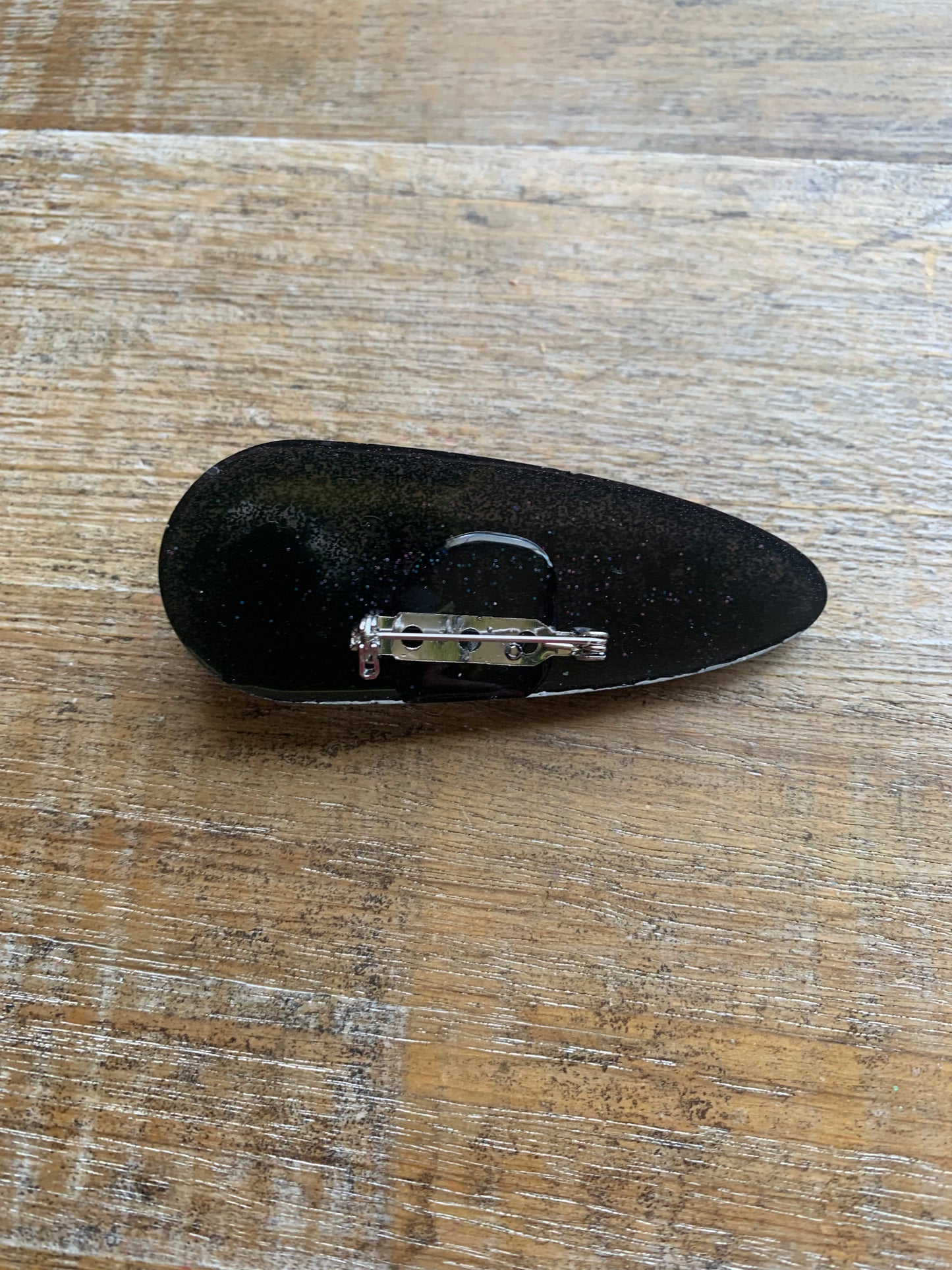 Fuck Ice Black Glitter Pin Brooch Resin Anti Ice Protest Statement Pin with Clay Rose