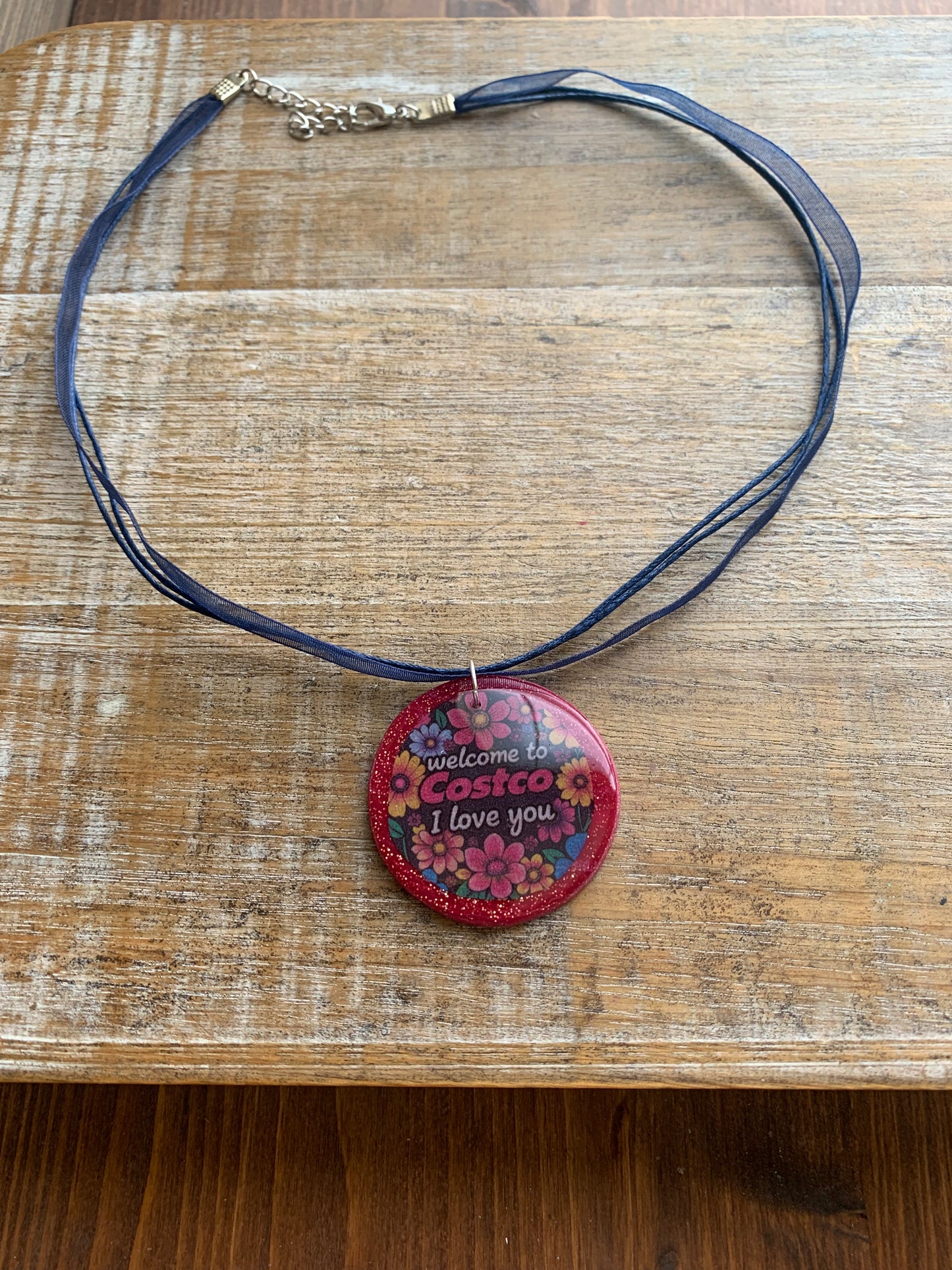 Welcome To Costco I Love You Idiocracy Millennial Clay Necklace