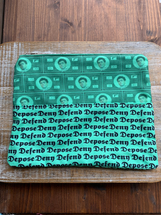 Luigi Deny Defend Depose Green Makeup Bag Zipper Pouch