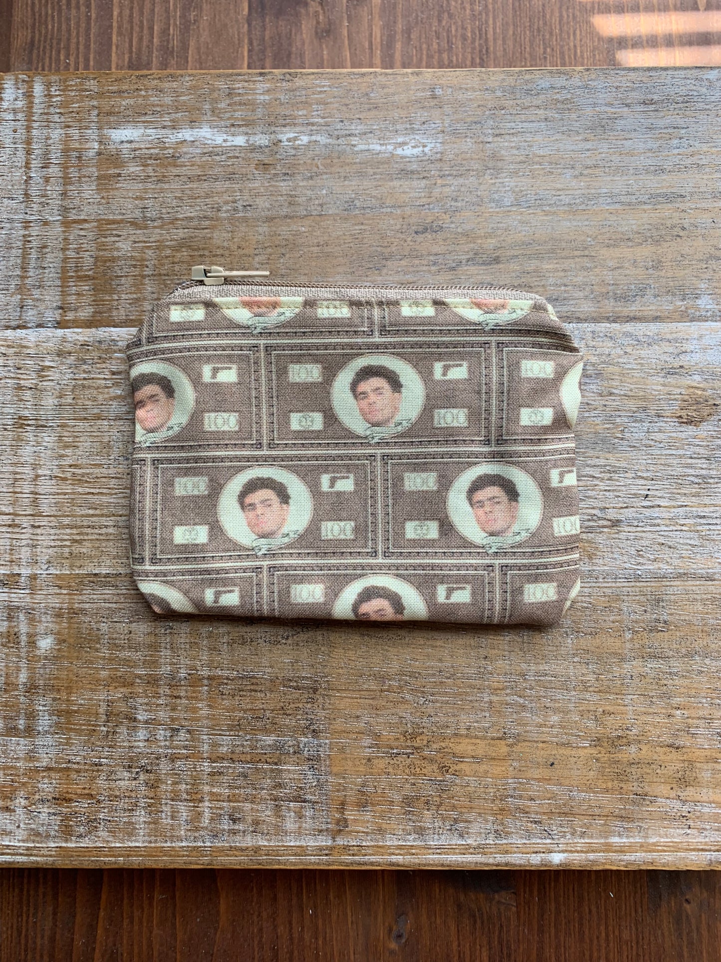 Luigi Yellow Deny Defend Depose Leopard Coin Purse Zipper Pouch