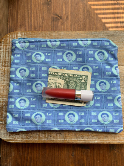 Luigi Blue Deny Defend Depose Makeup Cosmetic Bag Zipper Pouch