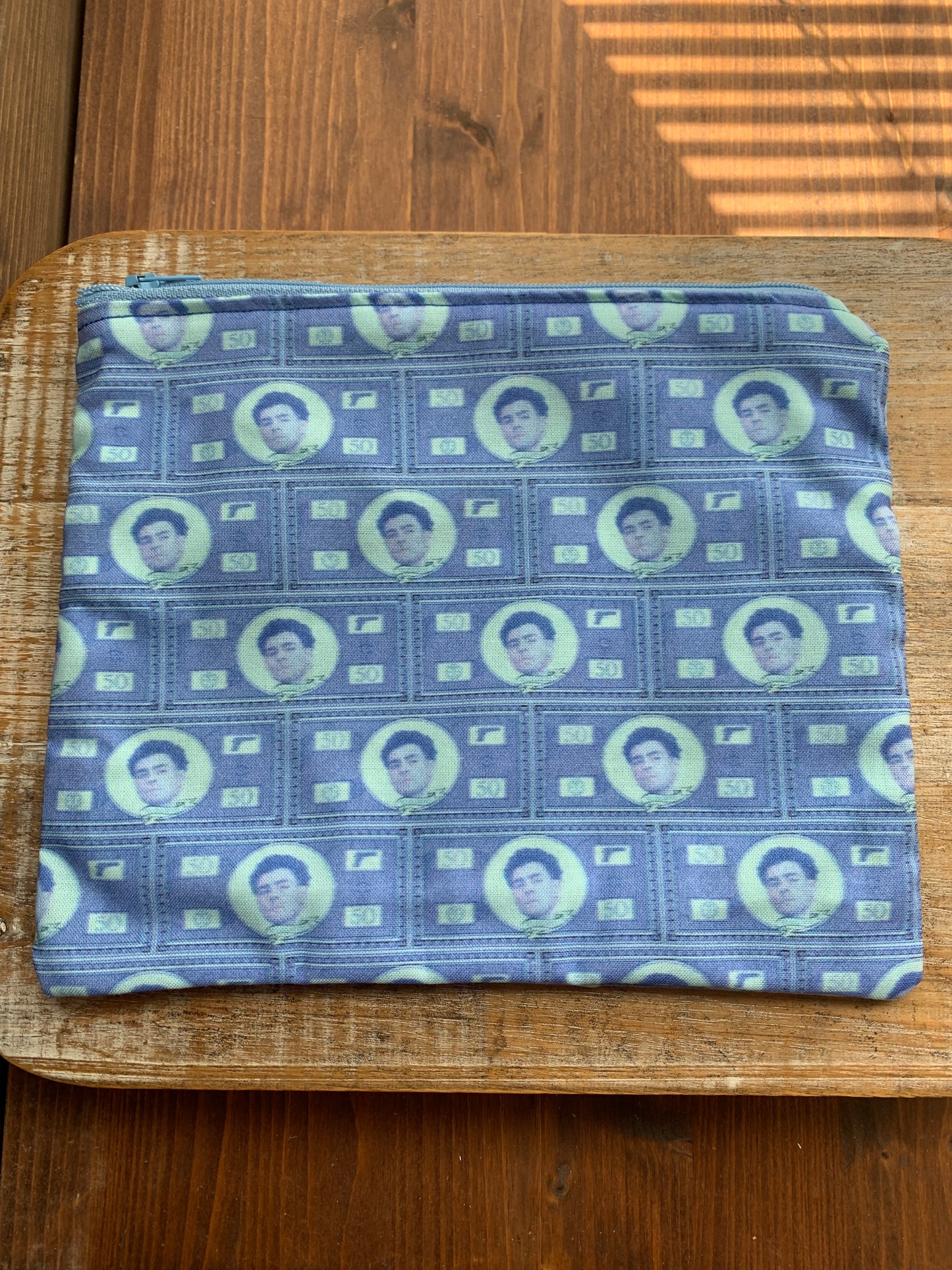 Luigi Blue Deny Defend Depose Makeup Cosmetic Bag Zipper Pouch