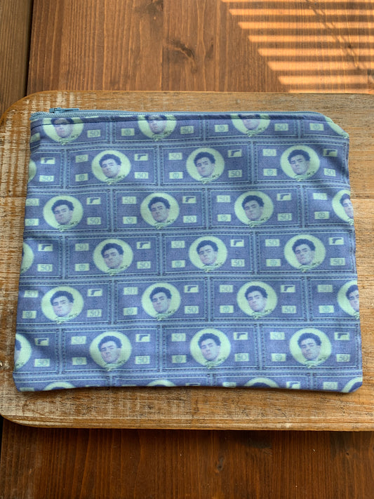 Luigi Blue Deny Defend Depose Makeup Cosmetic Bag Zipper Pouch