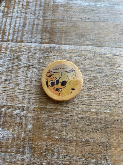 MAGA is a Cult Burning Dog Meme Polymer Clay Magnet