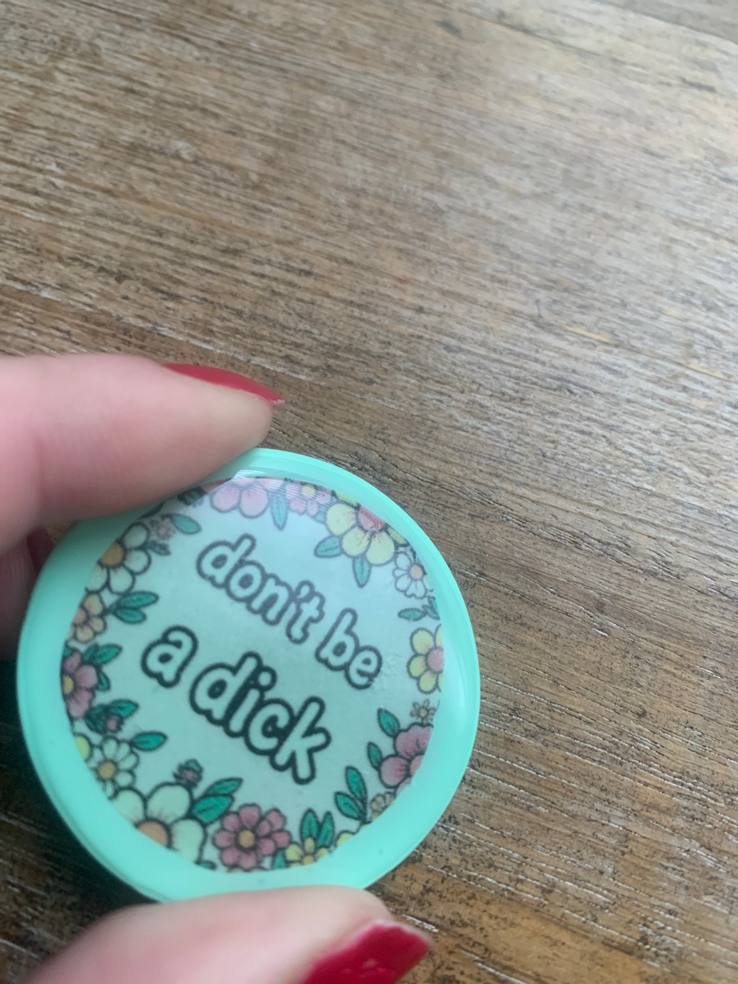As-Is Don’t Be a Dick Mint Green Polymer Clay Fridge Magnet