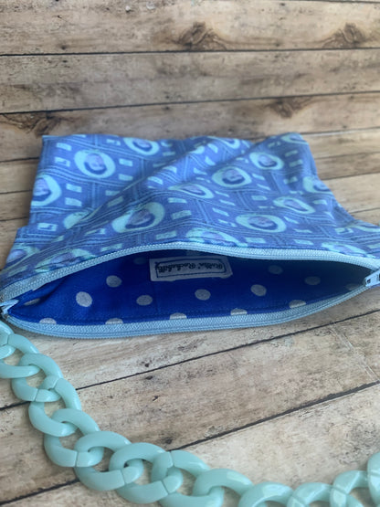 Deny Defend Depose Luigi Blue Liberal Crossbody Purse Light Cotton Pouch Bag Universal Healthcare Democrat Money Sky Blue Pastel Crossbody Bag