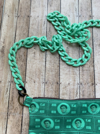 Deny Defend Depose Luigi Green Liberal Crossbody Purse Light Cotton Pouch Bag Universal Healthcare Democrat Money Mint Green Pastel Crossbody Bag
