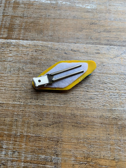 Eat The Rich Polymer Clay Hair Clip Leftist Checkerboard Hair Accessory