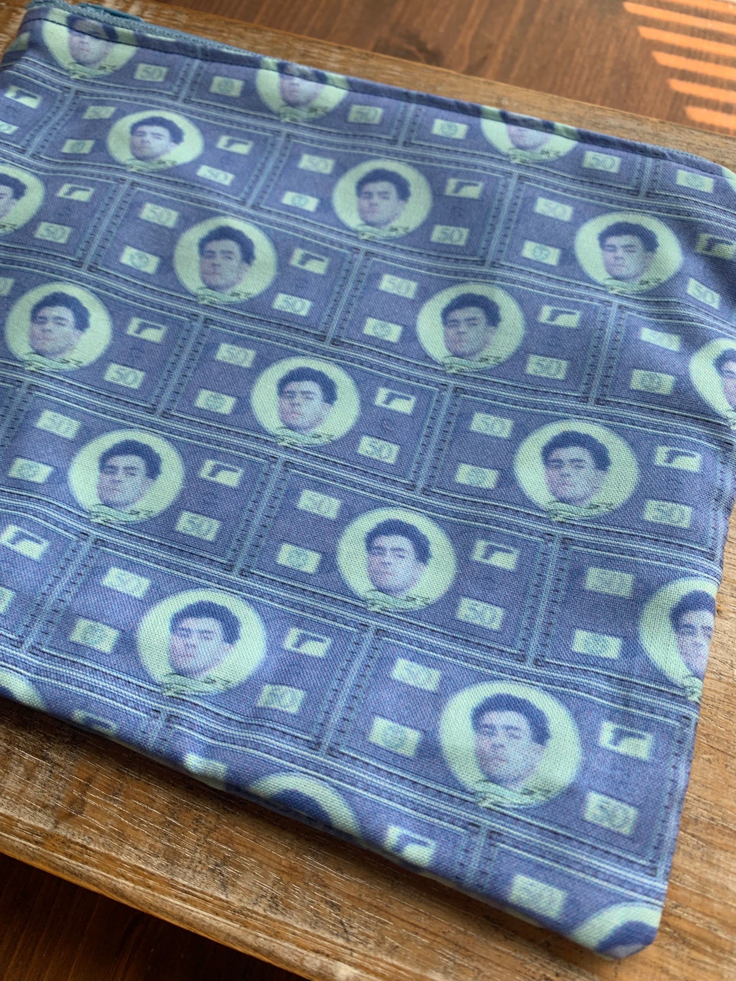 Luigi Blue Deny Defend Depose Makeup Cosmetic Bag Zipper Pouch