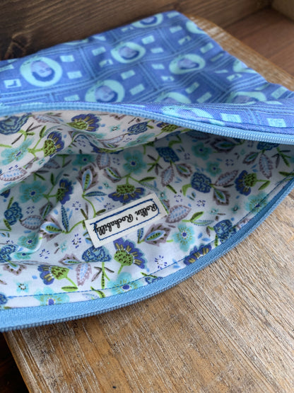 Luigi Blue Deny Defend Depose Makeup Cosmetic Bag Zipper Pouch