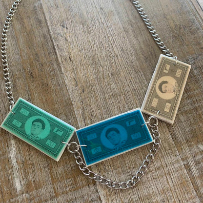 Luigi Money Statement Clay Necklace Free Luigi Deny Defend Depose