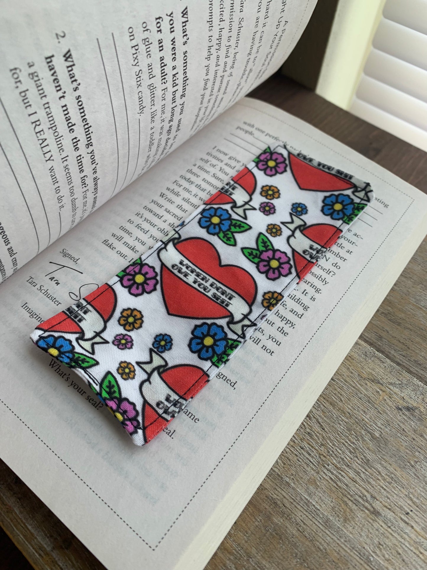 Small Women Don’t Owe You Shit Traditional Tattoo Style Fabric Rectangle Bookmark