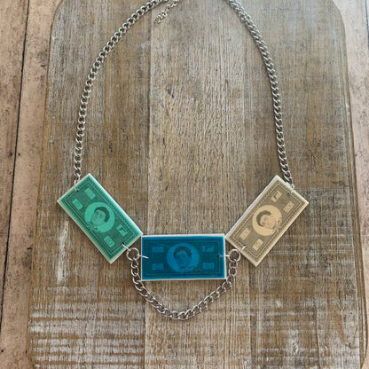 Luigi Money Statement Clay Necklace Free Luigi Deny Defend Depose