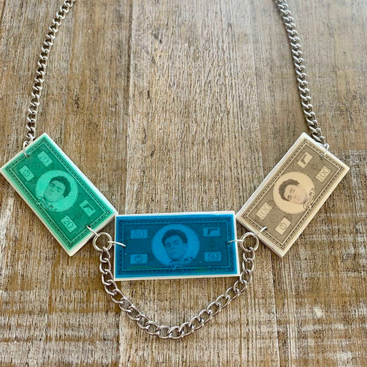 Luigi Money Statement Clay Necklace Free Luigi Deny Defend Depose