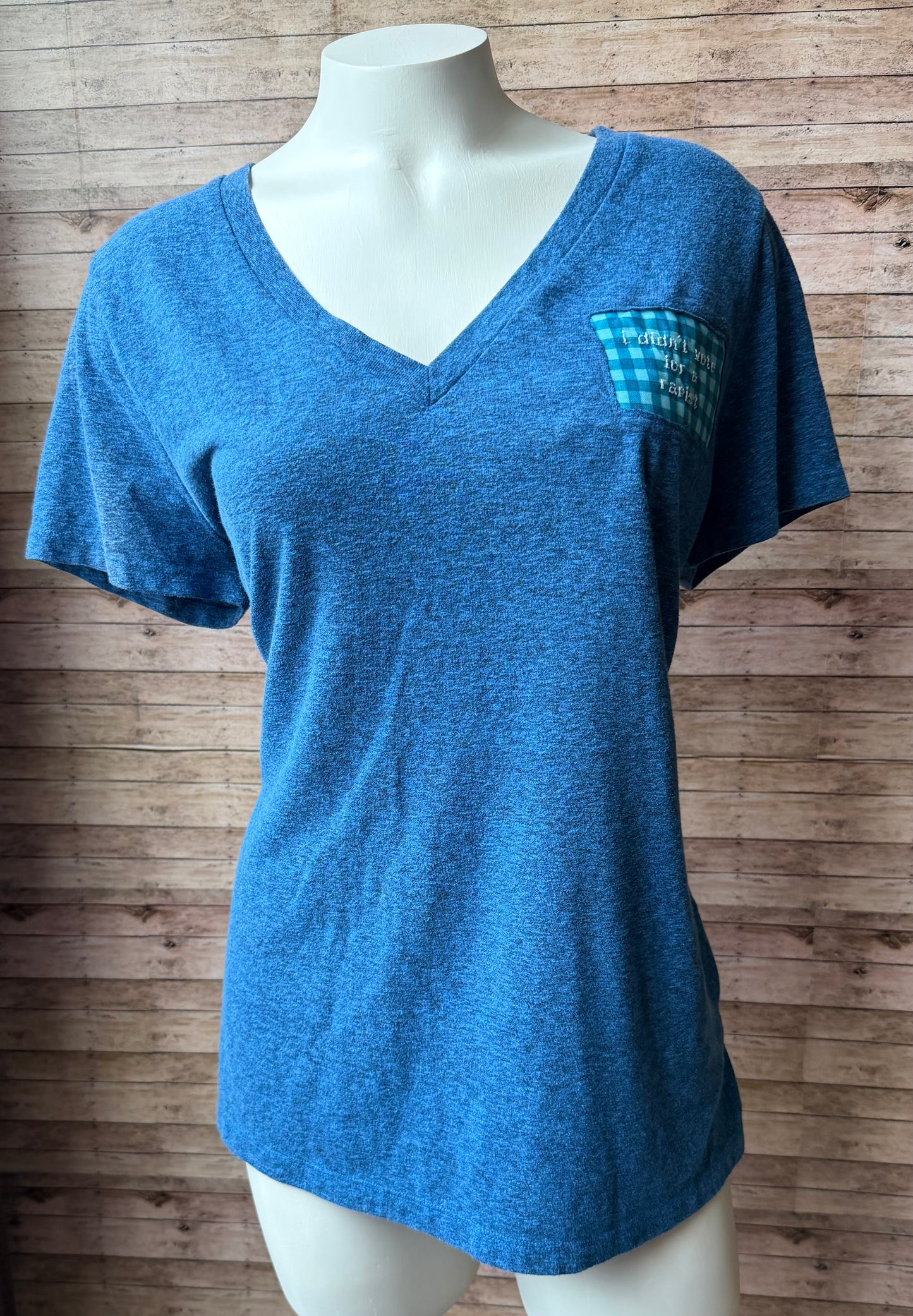 I Didn’t Vote For A Rapist Reclaimed Upcycled T Shirt Size XXL Womens
