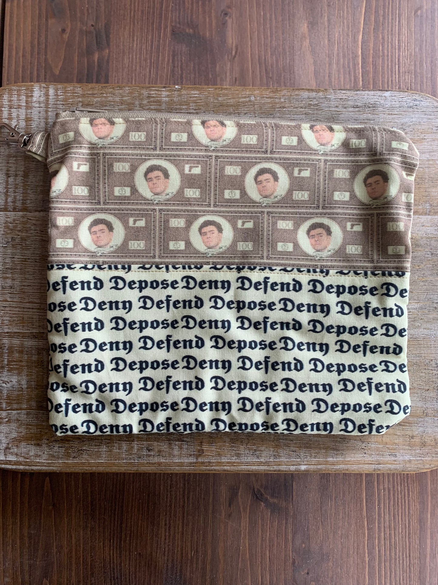Luigi Yellow Deny Defend Depose Makeup Cosmetic Bag Zipper Pouch