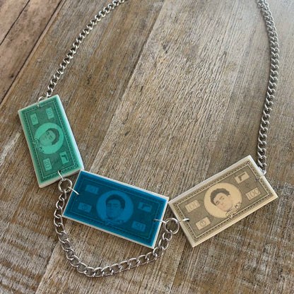 Luigi Money Statement Clay Necklace Free Luigi Deny Defend Depose