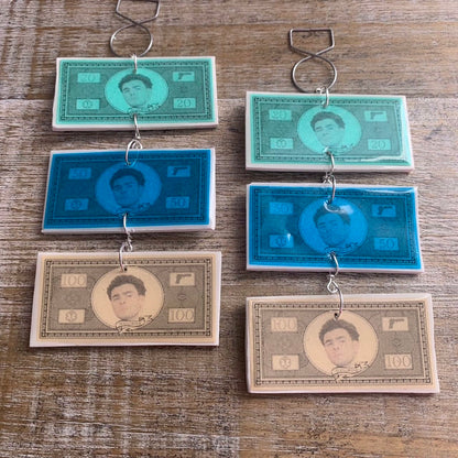 Free Luigi Money Earrings Activist Polymer Clay Revolution Clip On Earrings Ear Hangers