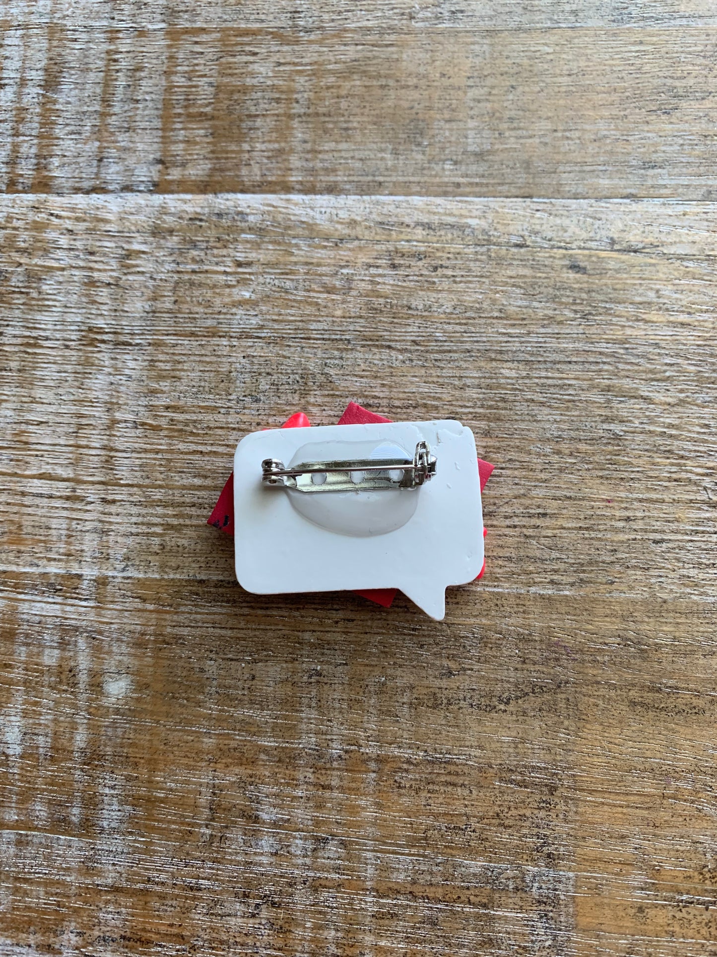 Fuck Trump Floral Statement Polymer Clay Protest Pin