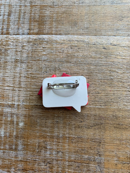 Fuck Trump Floral Statement Polymer Clay Protest Pin