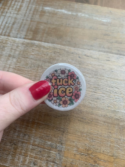 Fuck ICE Floral Polymer Clay Fridge Magnet