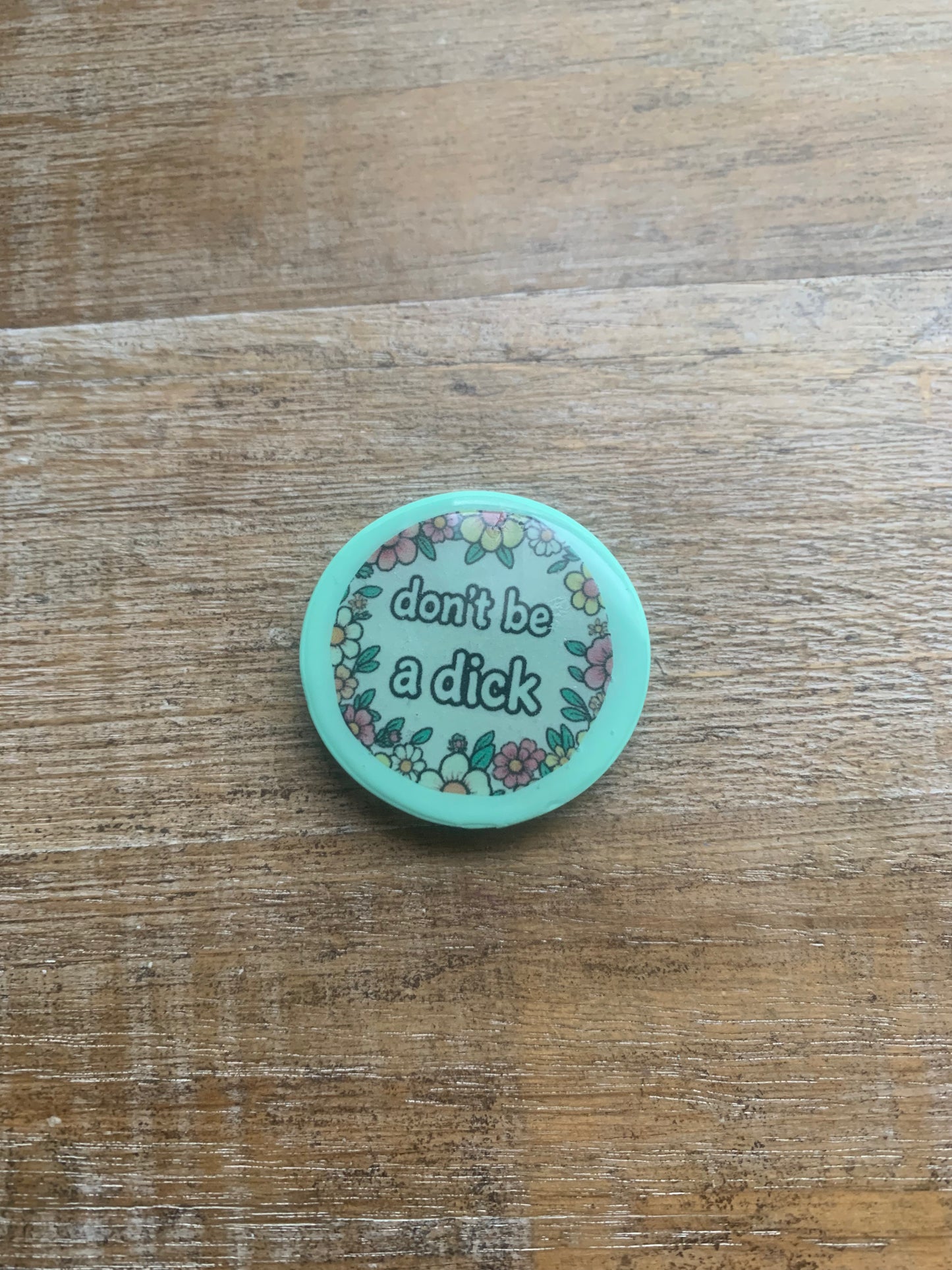 As-Is Don’t Be a Dick Mint Green Polymer Clay Fridge Magnet