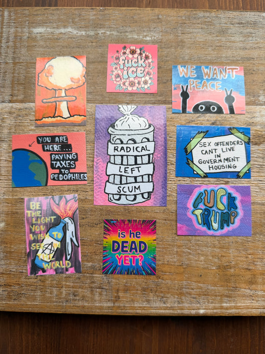 Radical Left Scum Vinyl Sticker Bundle 9pcs