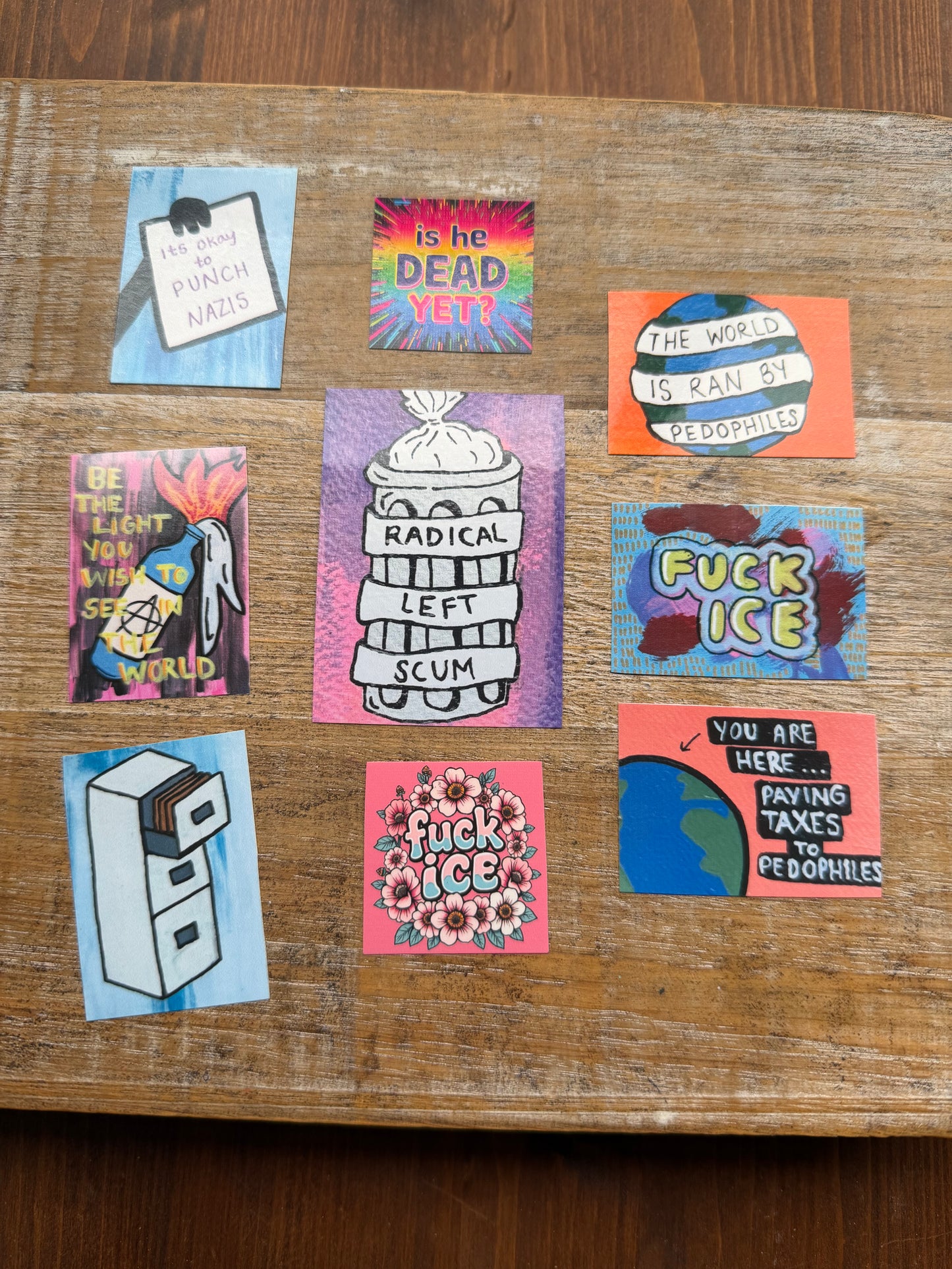 Radical Left Scum Vinyl Sticker Bundle 9pcs