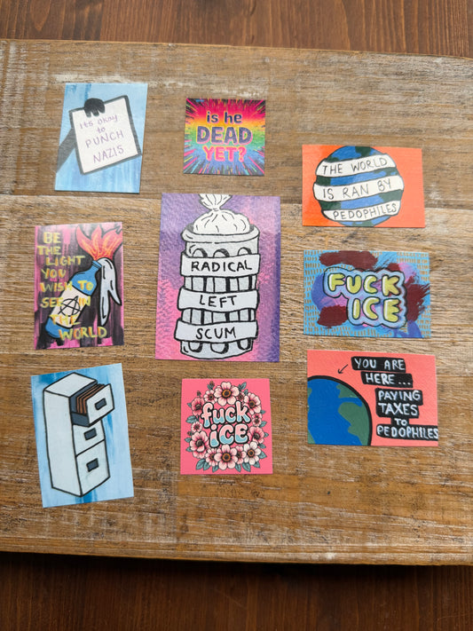Radical Left Scum Vinyl Sticker Bundle 9pcs
