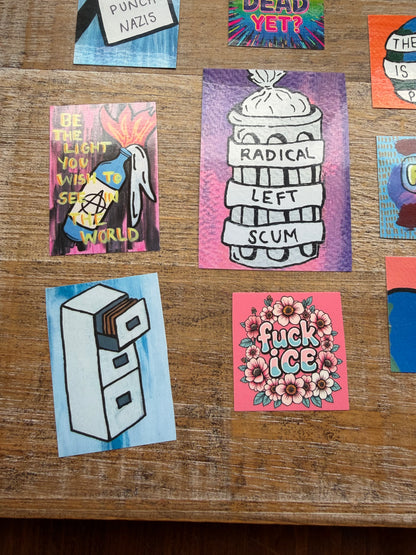 Radical Left Scum Vinyl Sticker Bundle 9pcs