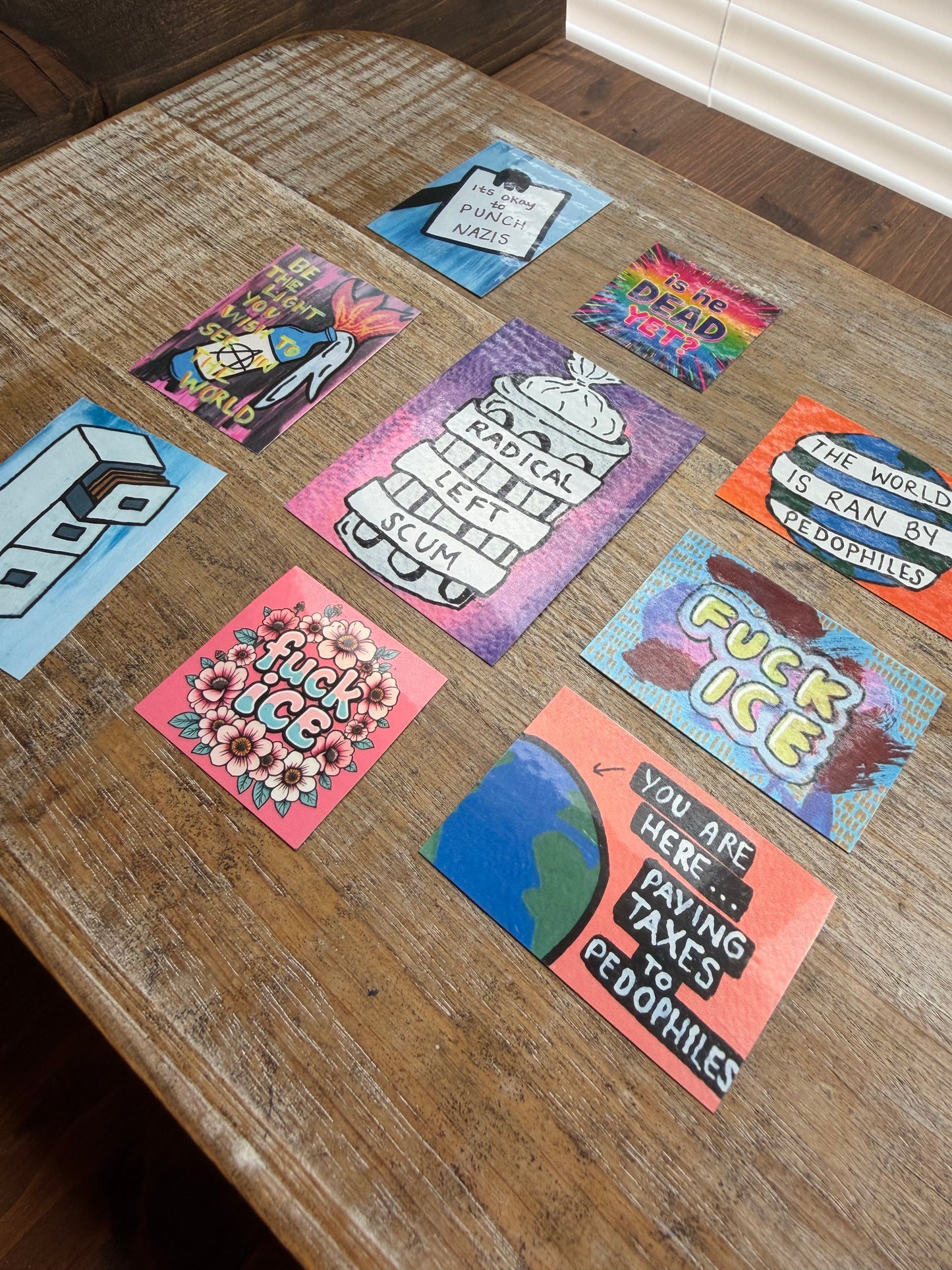 Radical Left Scum Vinyl Sticker Bundle 9pcs