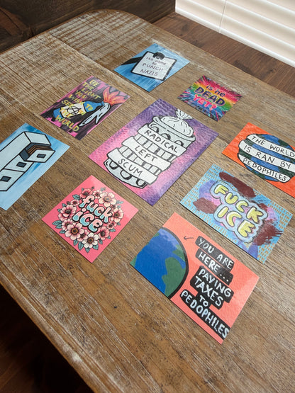 Radical Left Scum Vinyl Sticker Bundle 9pcs