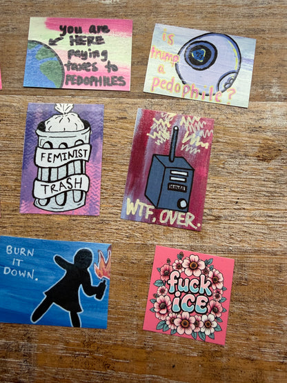 Feminist Trash Vinyl Sticker Bundle 9pcs