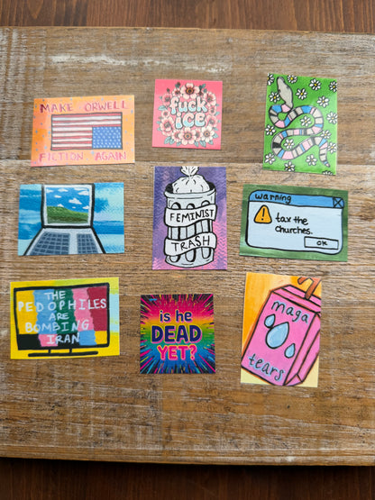 Feminist Trash Vinyl Sticker Bundle 9pcs