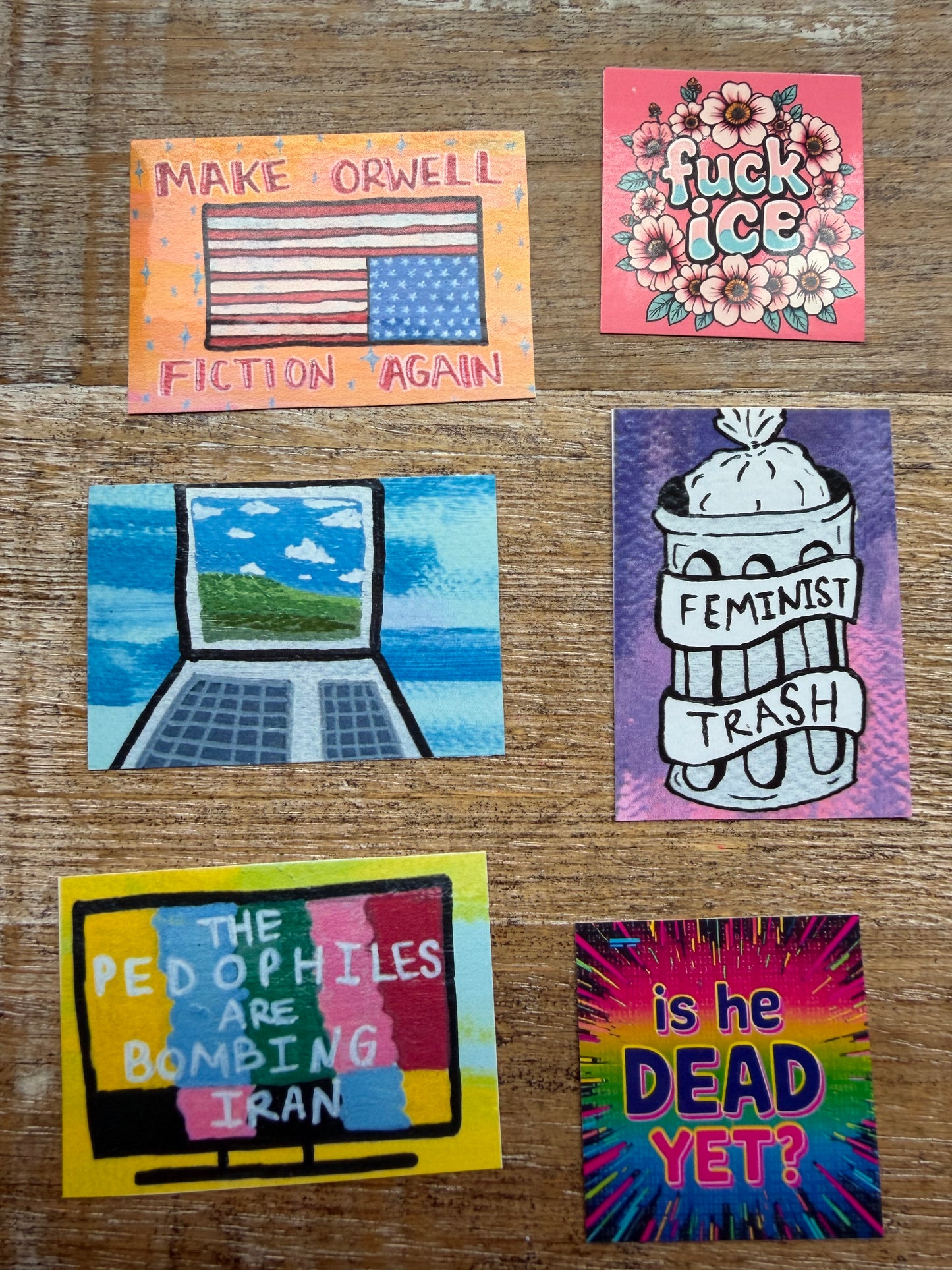 Feminist Trash Vinyl Sticker Bundle 9pcs