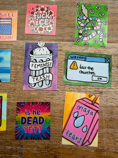Feminist Trash Vinyl Sticker Bundle 9pcs