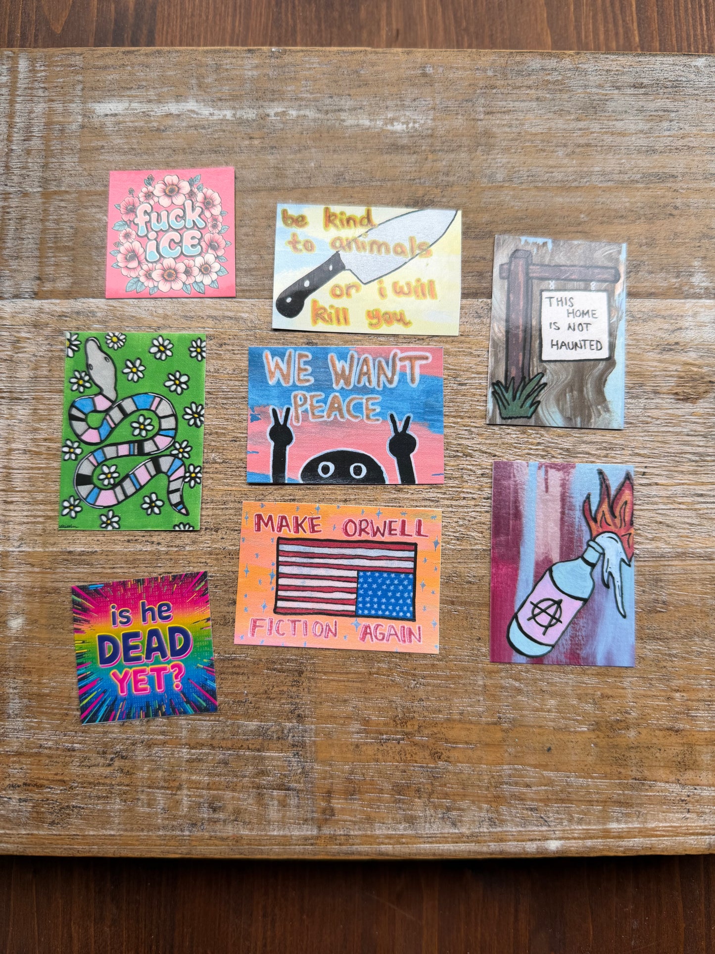 We Want Peace Vinyl Sticker Bundle 8pcs