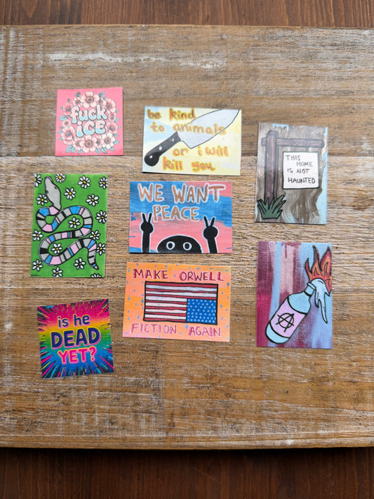 We Want Peace Vinyl Sticker Bundle 8pcs