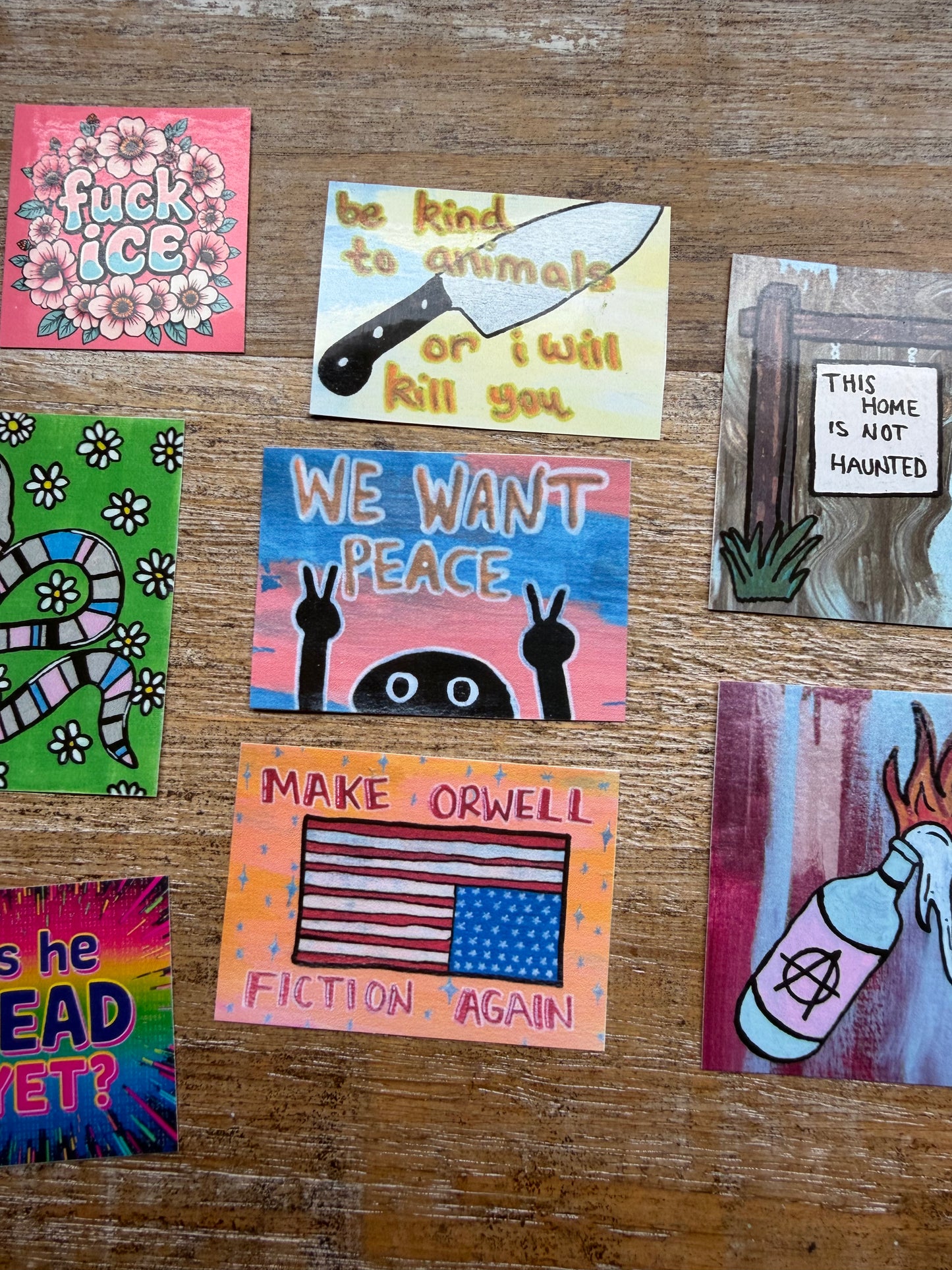 We Want Peace Vinyl Sticker Bundle 8pcs