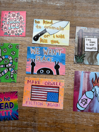 We Want Peace Vinyl Sticker Bundle 8pcs