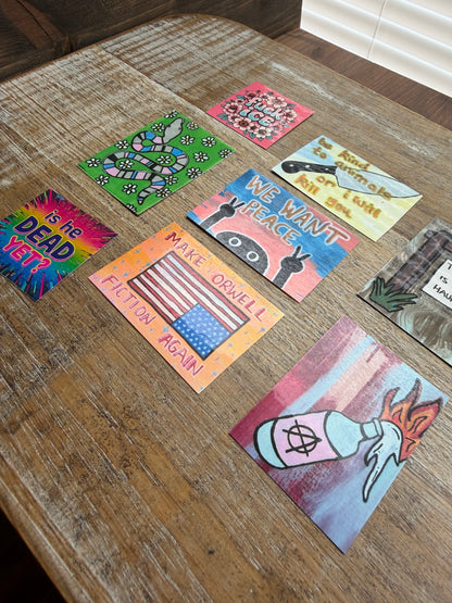 We Want Peace Vinyl Sticker Bundle 8pcs