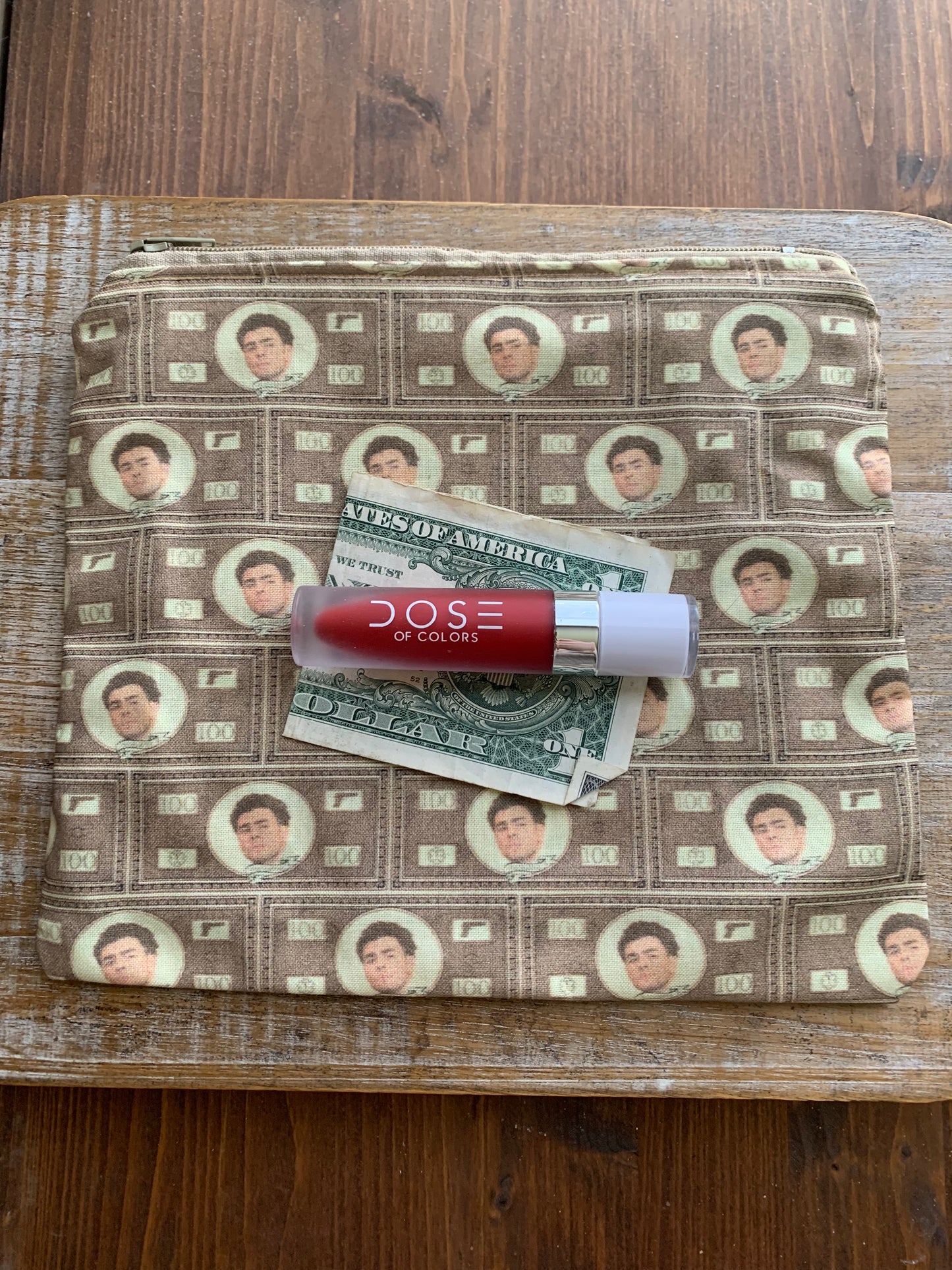Luigi Yellow Deny Defend Depose Makeup Cosmetic Bag Zipper Pouch