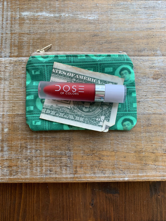 Luigi Deny Defend Depose Green Coin Purse Zipper Pouch